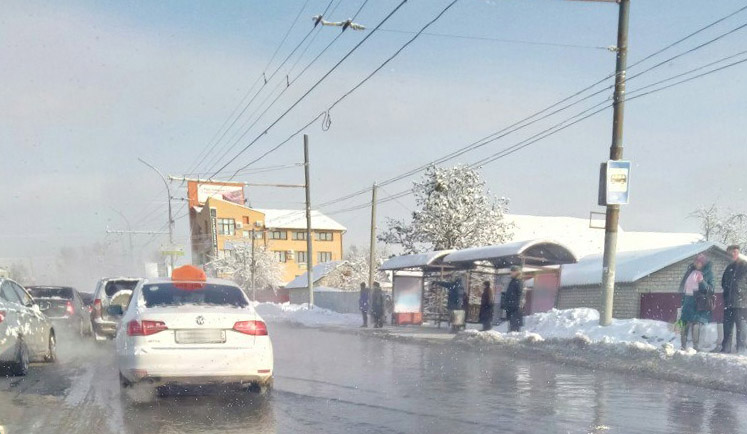 В Брянске потоп на проспекте Станке Димитрова