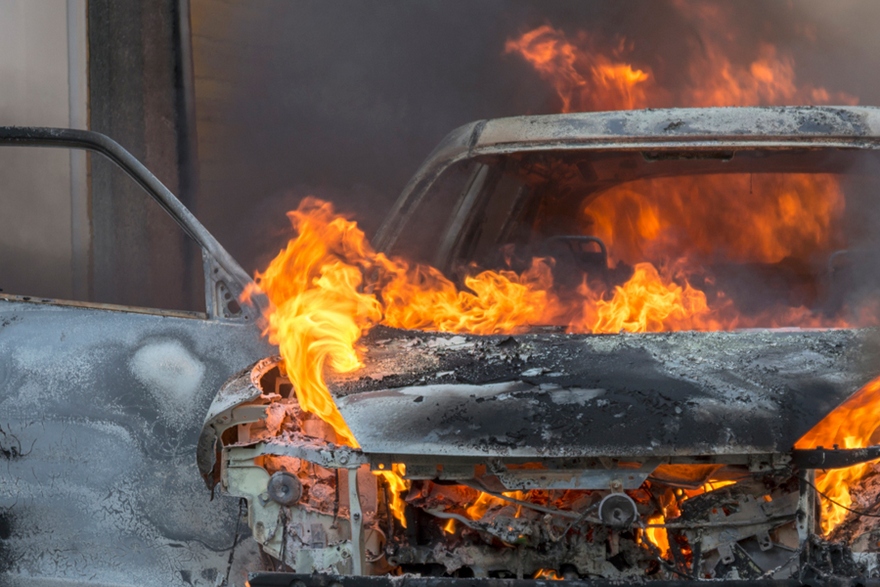 В Выгоничском районе сгорел автомобиль