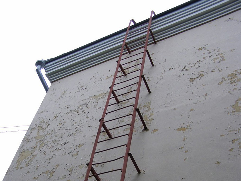 Житель Брянска украл из школы искусств пожарную лестницу