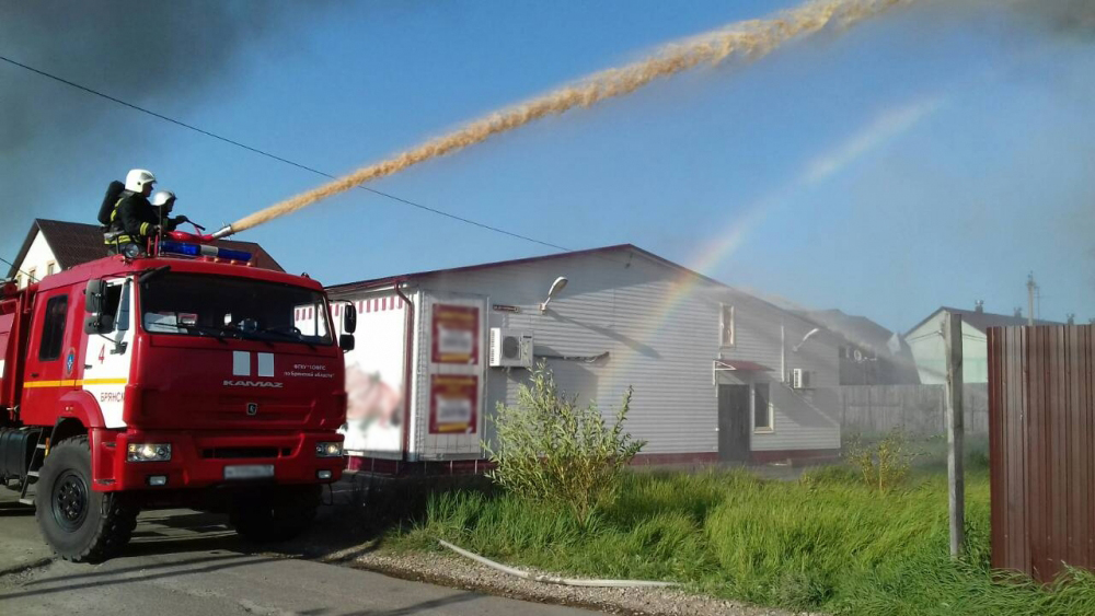 В Фокинском районе Брянска сгорела фабрика