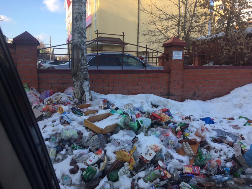 В Брянске горожане выбрасывают мусор прямо из окон