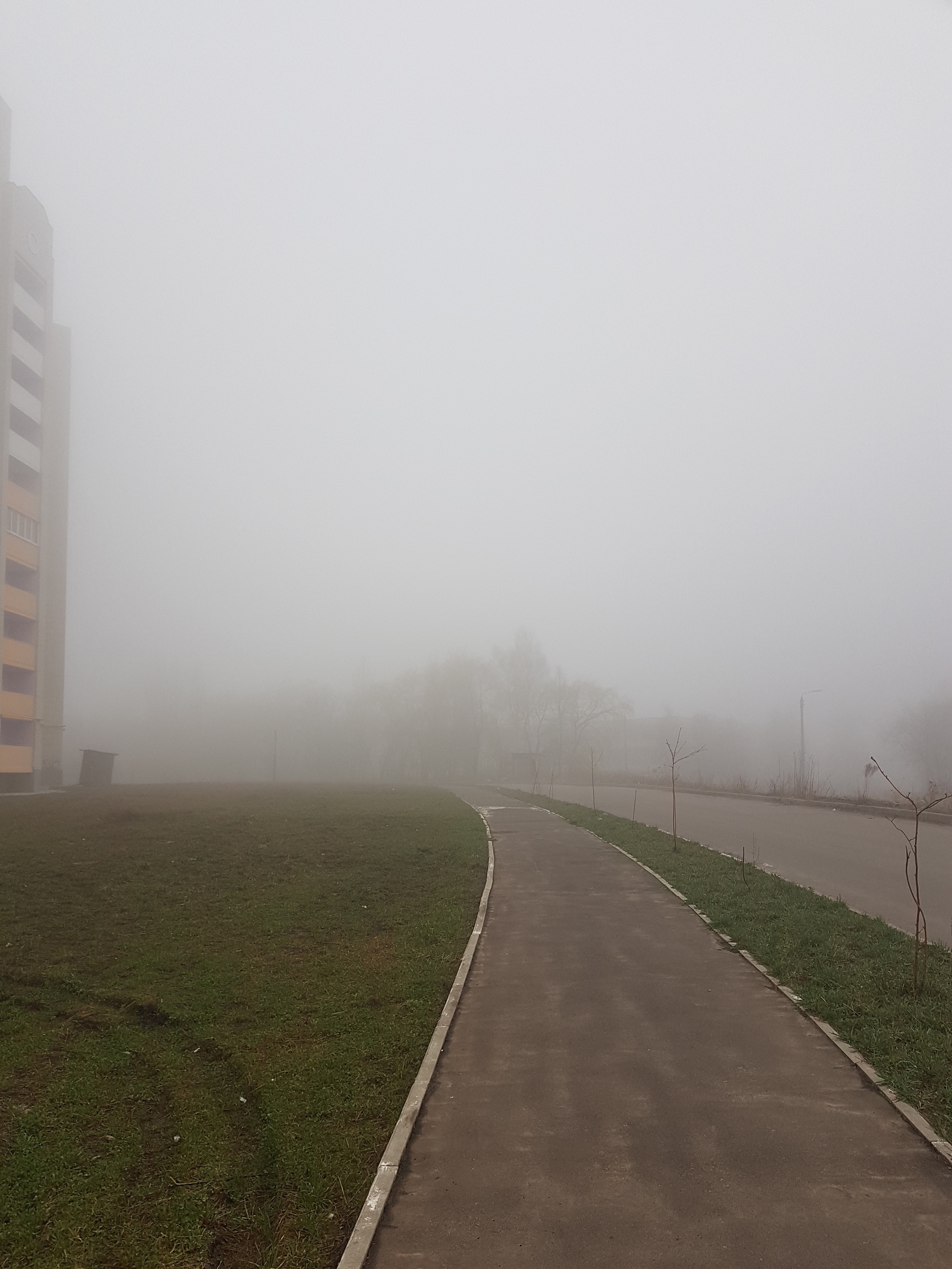 Утренний Брянск погрузился в туман