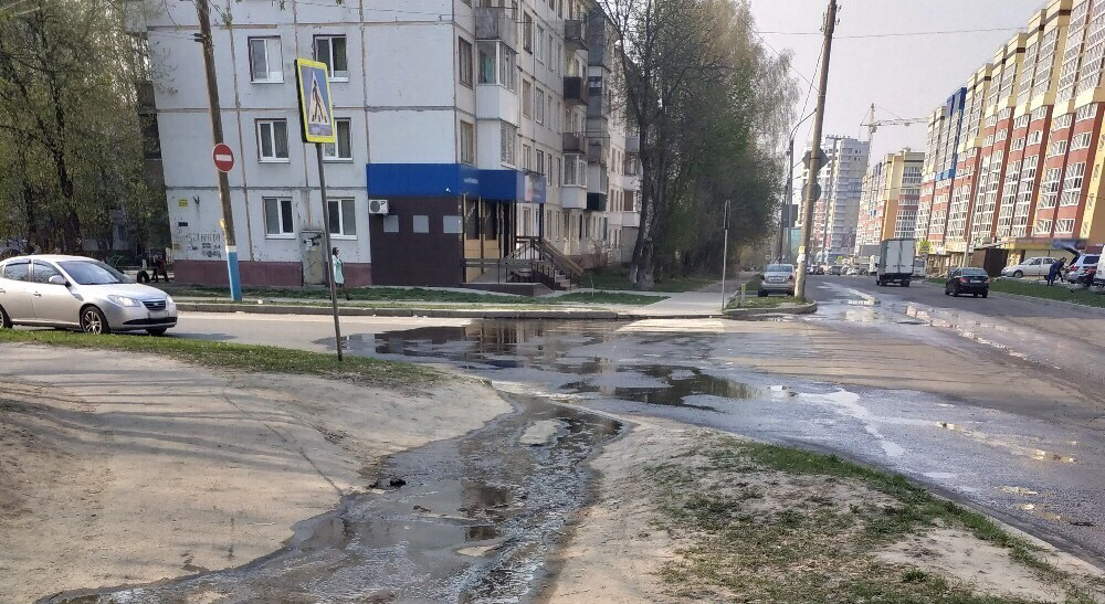 На одной из брянских улиц потекли далеко не “молочные реки”