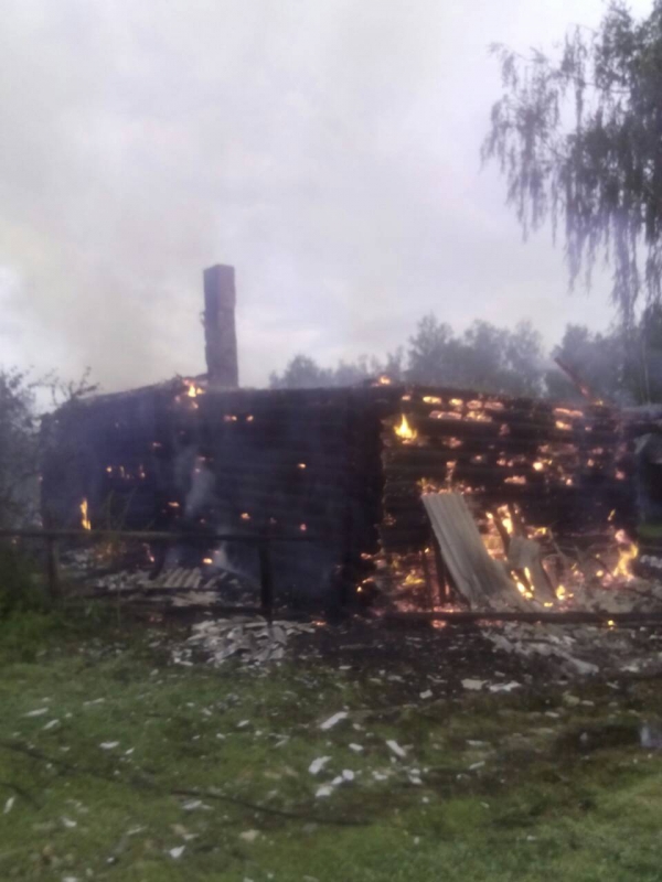 При пожаре в Красногорском районе пострадал мужчина
