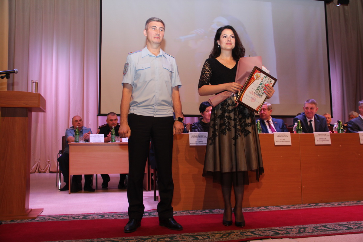 Ольга Бортулёва получила награду за победу в конкурсе «Леди в погонах-2019»