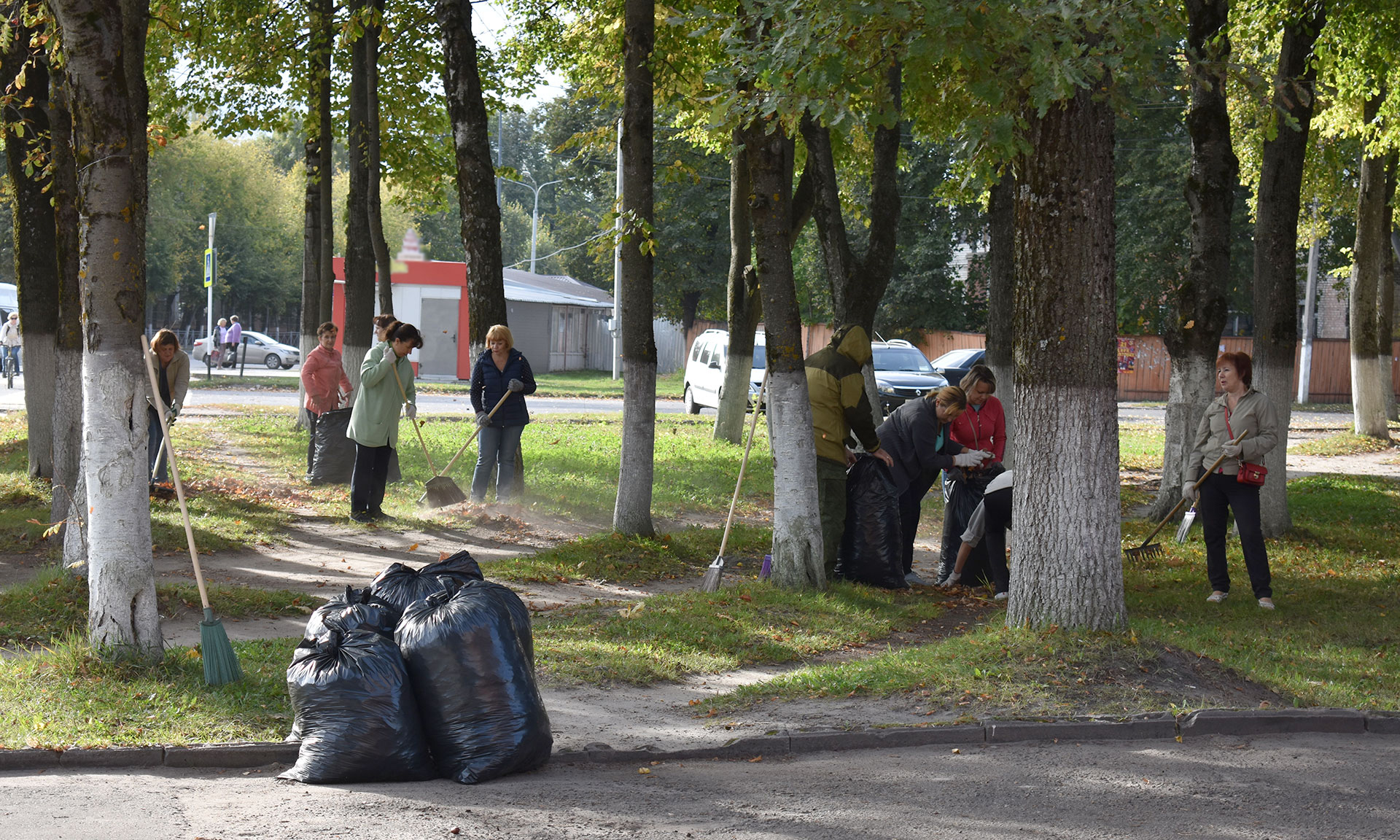 В Дятьковском районе во время субботника собрали более 50 кубометров мусора
