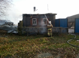 В Климовском районе сегодня утром произошел пожар