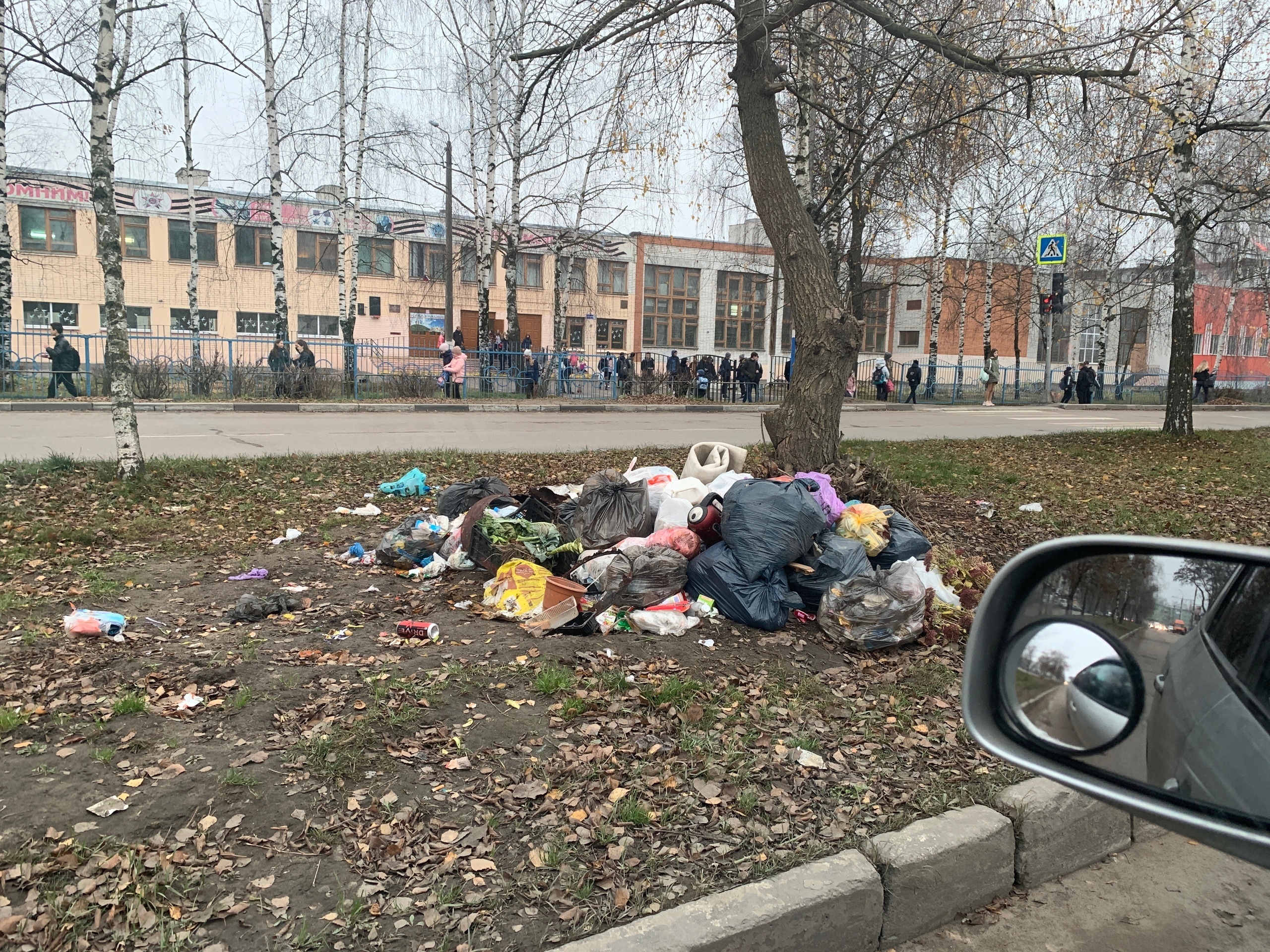 В Брянске на улице 22-го съезда КПСС выросла гора мусора