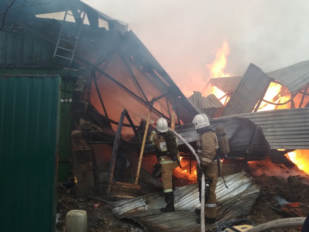 В Володарском районе Брянска сгорели дом и гараж