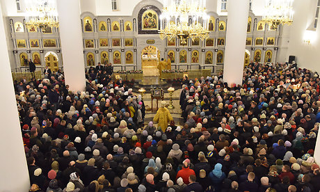 В канун Рождества в Кафедральном соборе города Клинцы состоялось первое богослужение 