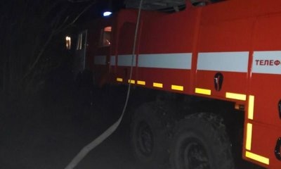 В Толмачево горящий вагончик потушили за 15 минут