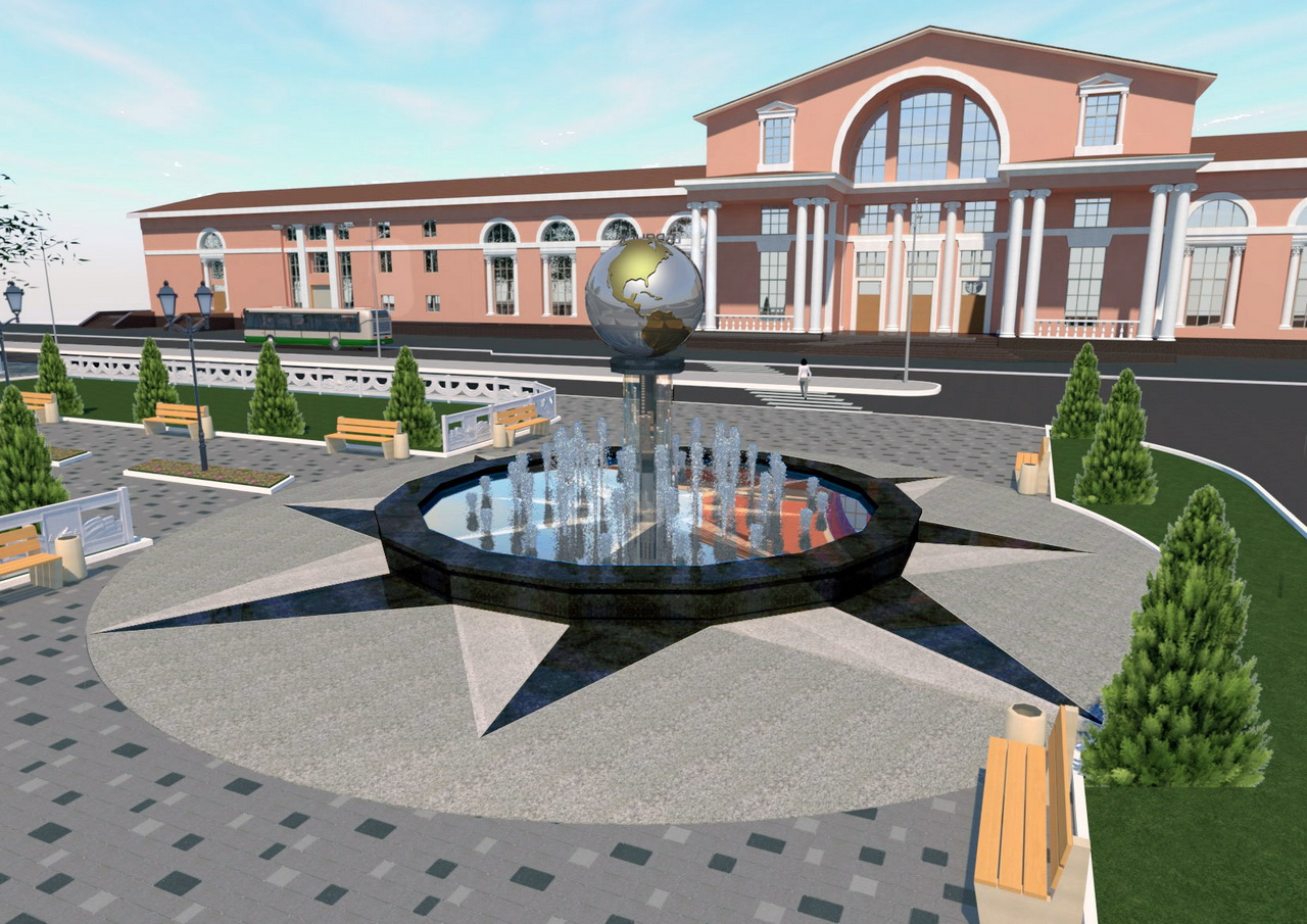 Выбрали земной шар – в Брянске определились с дизайном фонтана на привокзальной площади