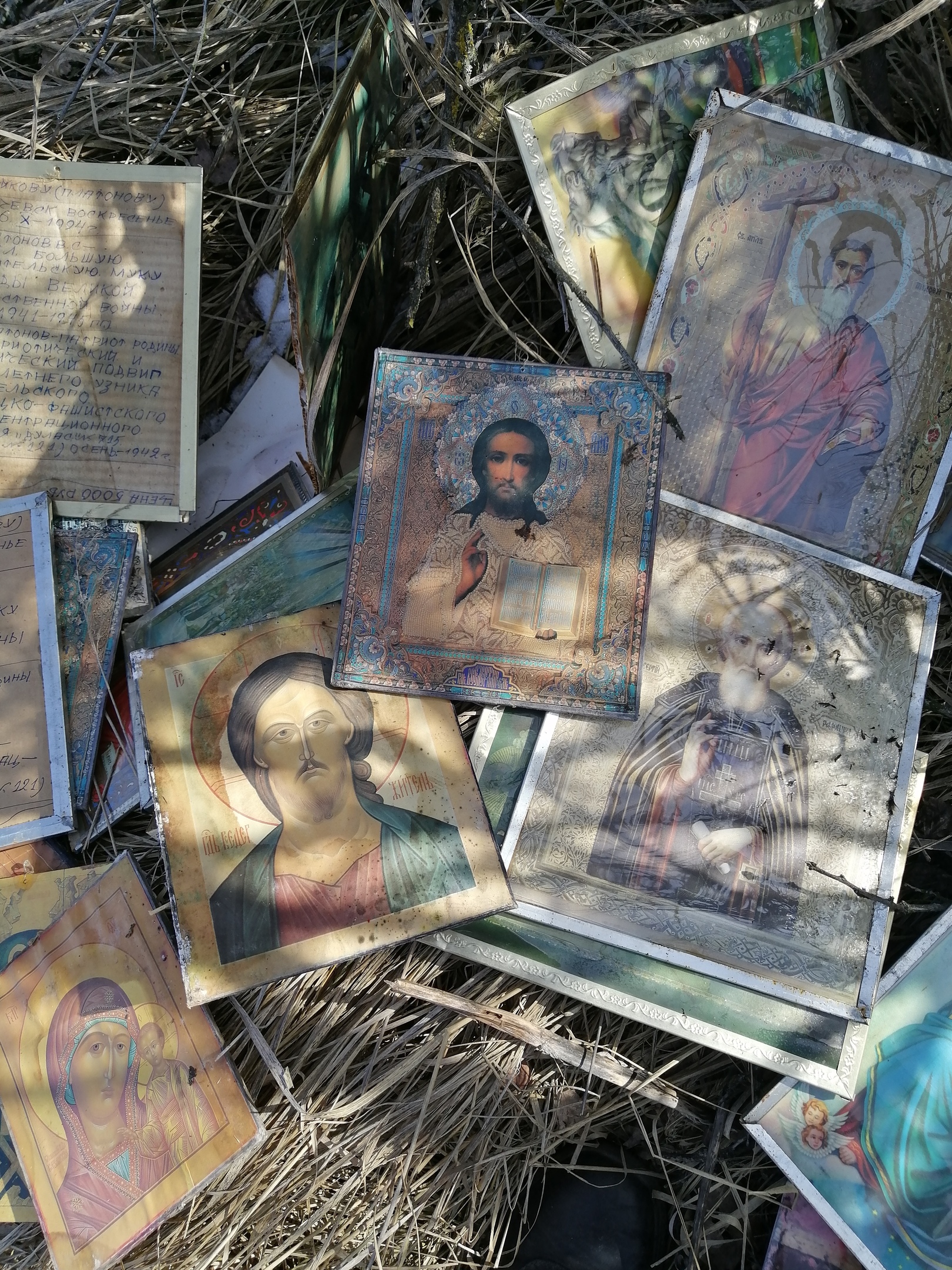 В брянском поселке среди горы мусора нашли 20 икон