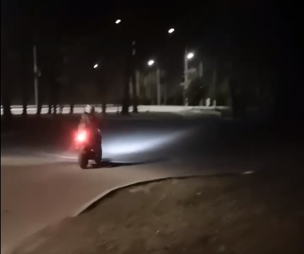 В Брянске сняли на видео погоню ГИБДД за мотоциклистом