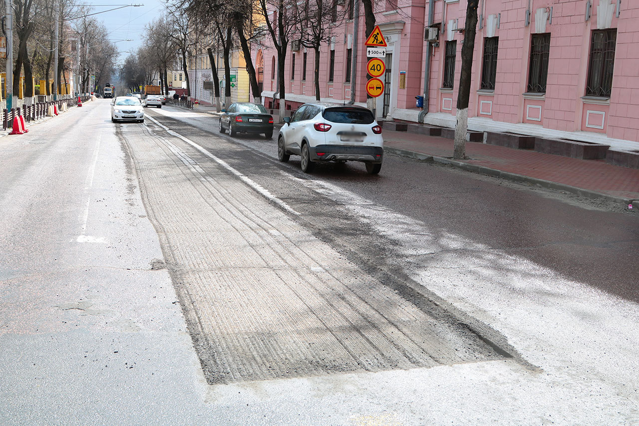 В Брянске из-за ремонта дороги на улице Фокина ограничено движение