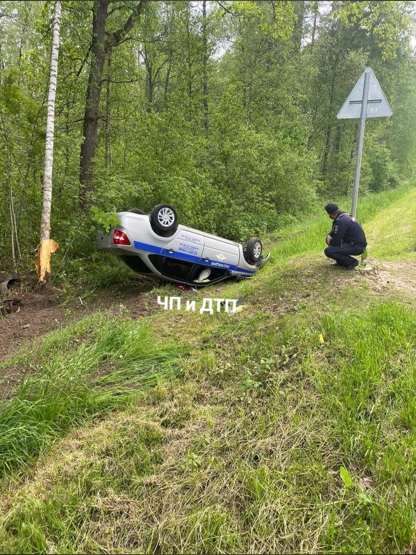 В Брянском УМВД прокомментировали аварию с полицейским авто под Злынкой