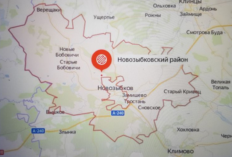 Новозыбковский городской округ объединяет 58 населённых пунктов
