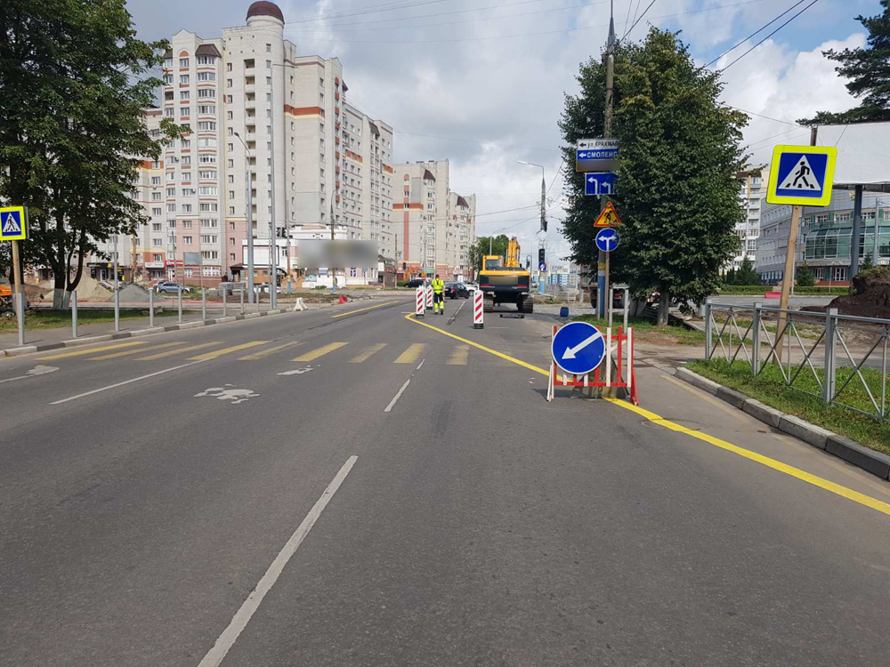 Одну полосу на улице Советской в Брянске закрыли для транспорта