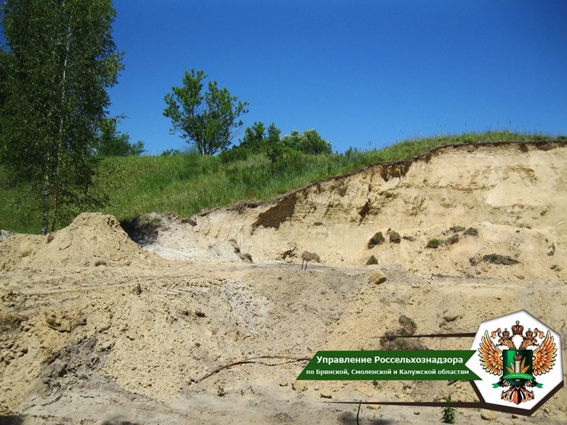 «Брянскавтодор» уличили в незаконной добыче песка