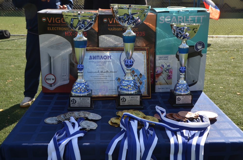 Ветераны брянского «Динамо» выиграли Чемпионат по мини-футболу среди пенсионеров