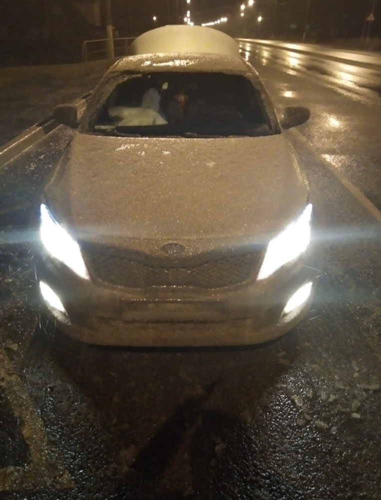О ледяном дожде на трассе сообщали брянские водители еще накануне