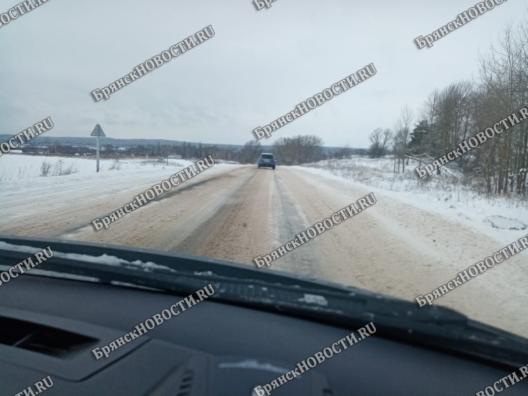 По Новозыбковом скользкие дороги присыпали песком