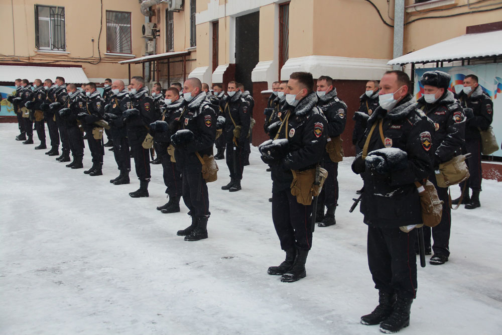 Сводный отряд брянской полиции отправился в командировку в Моздок