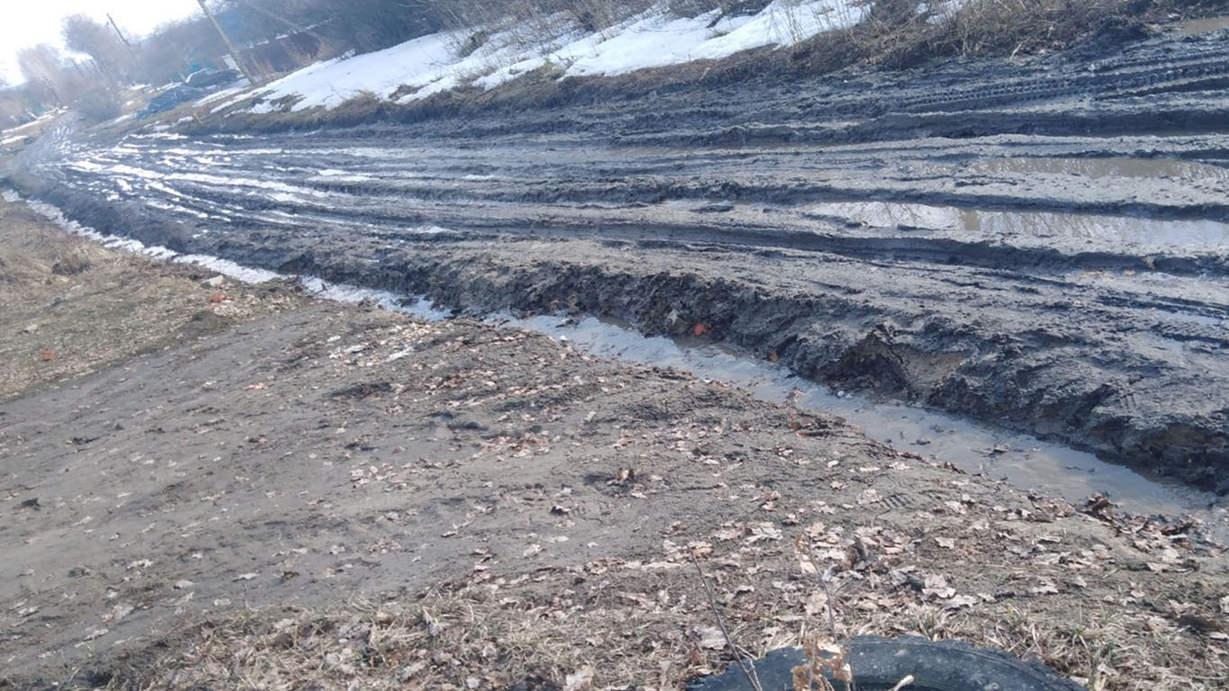 Дорогу подсыпают только обещаниями – 20 лет жители поселка в Брянской области месят грязь
