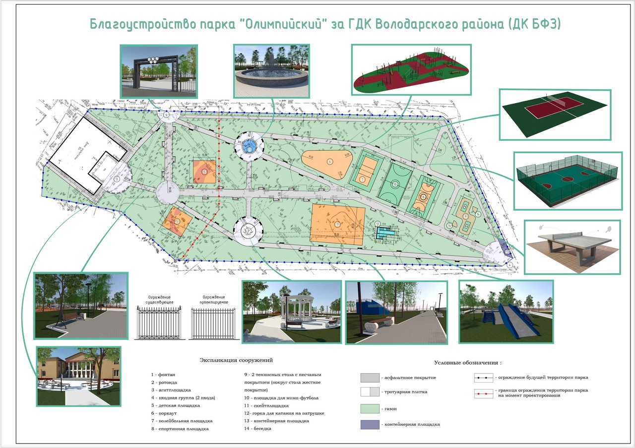 Брянцам показали дизайн-проект парка «Олимпийский» на Новостройке