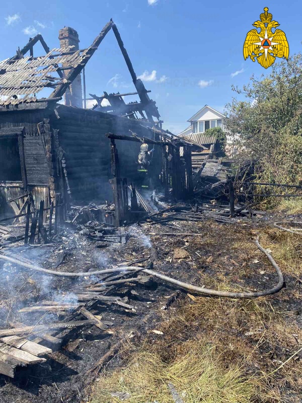В Жуковке сгорел дом