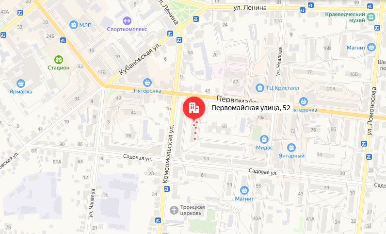 Карта садовая 54