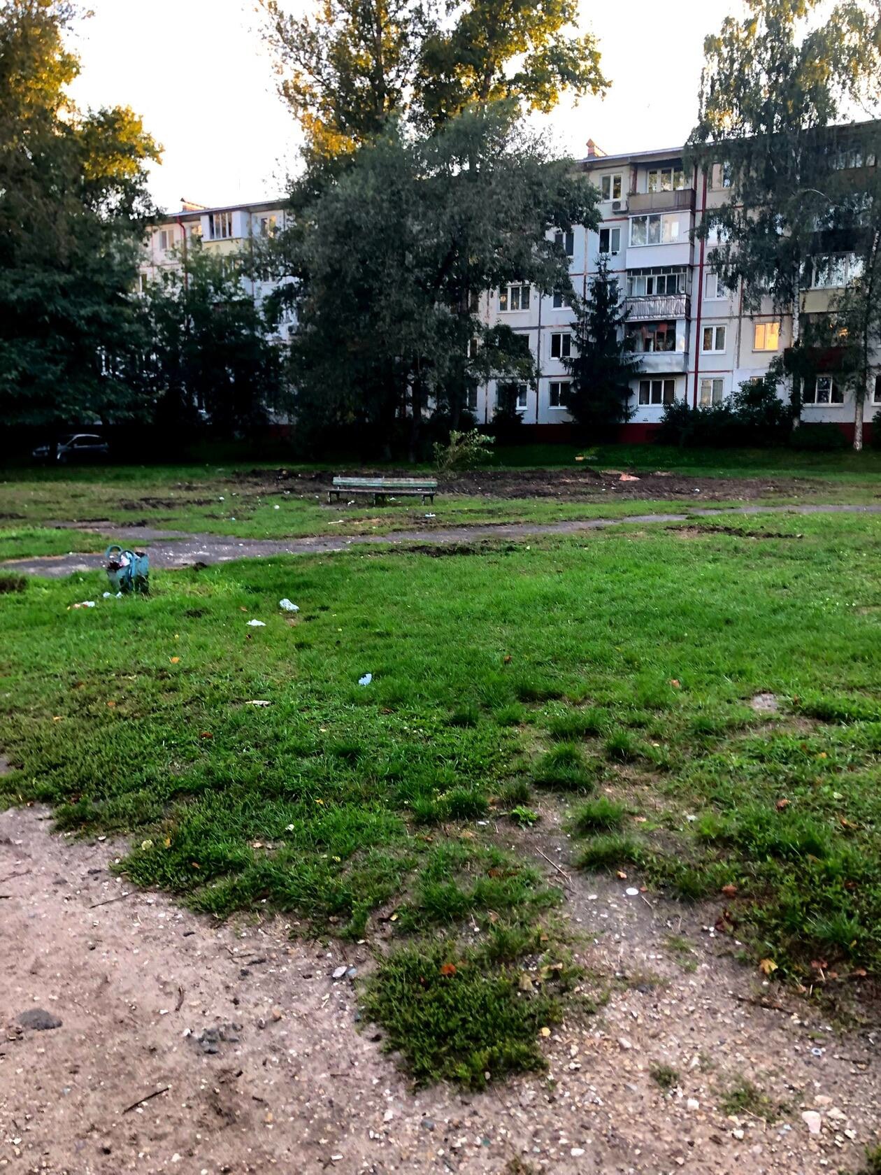 «Куда увезли детский городок?»: двор в Брянске превратился в пустырь