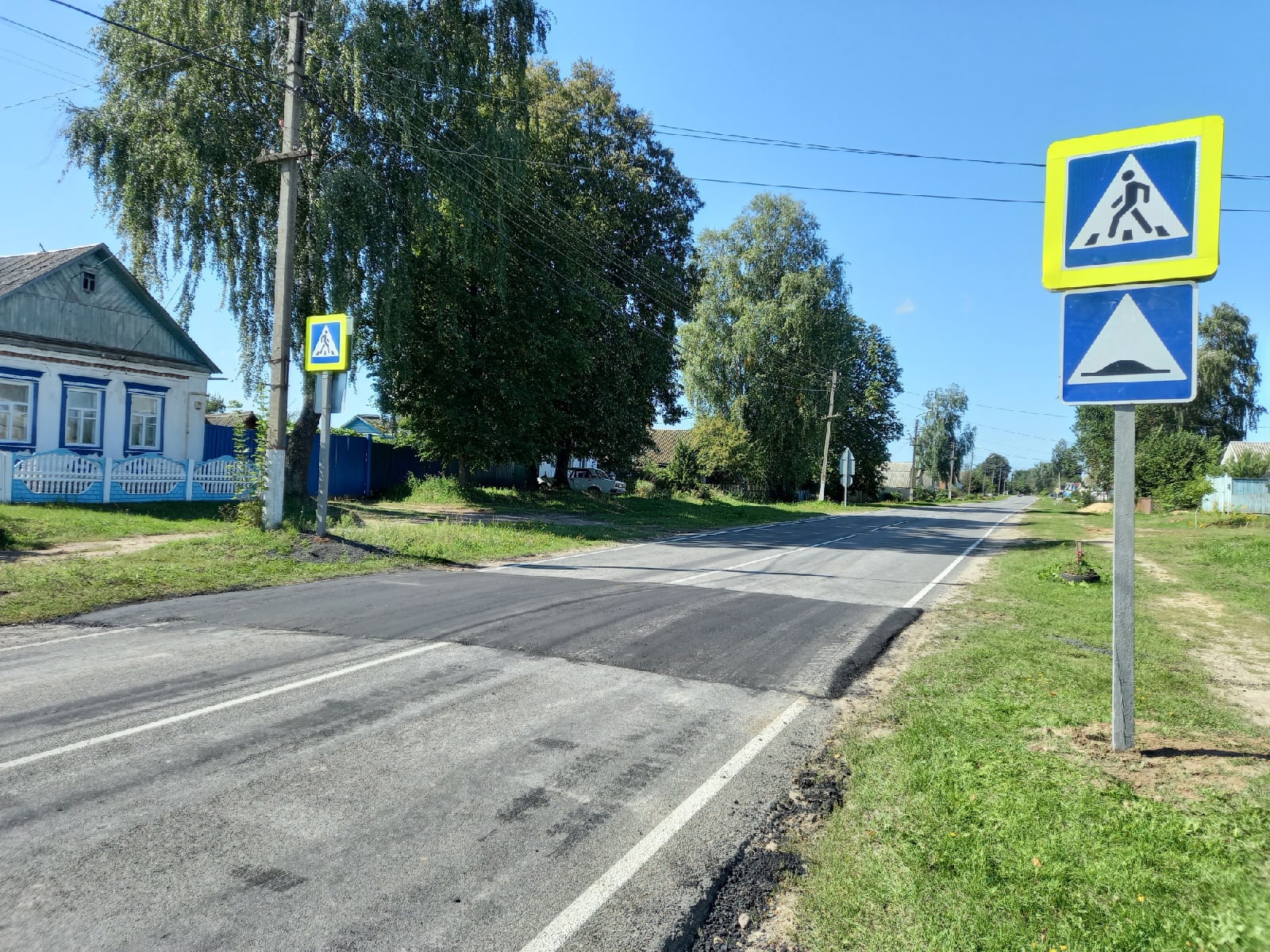 Не газуем: в селе Замишево под Новозыбковом появился «лежачий полицейский»