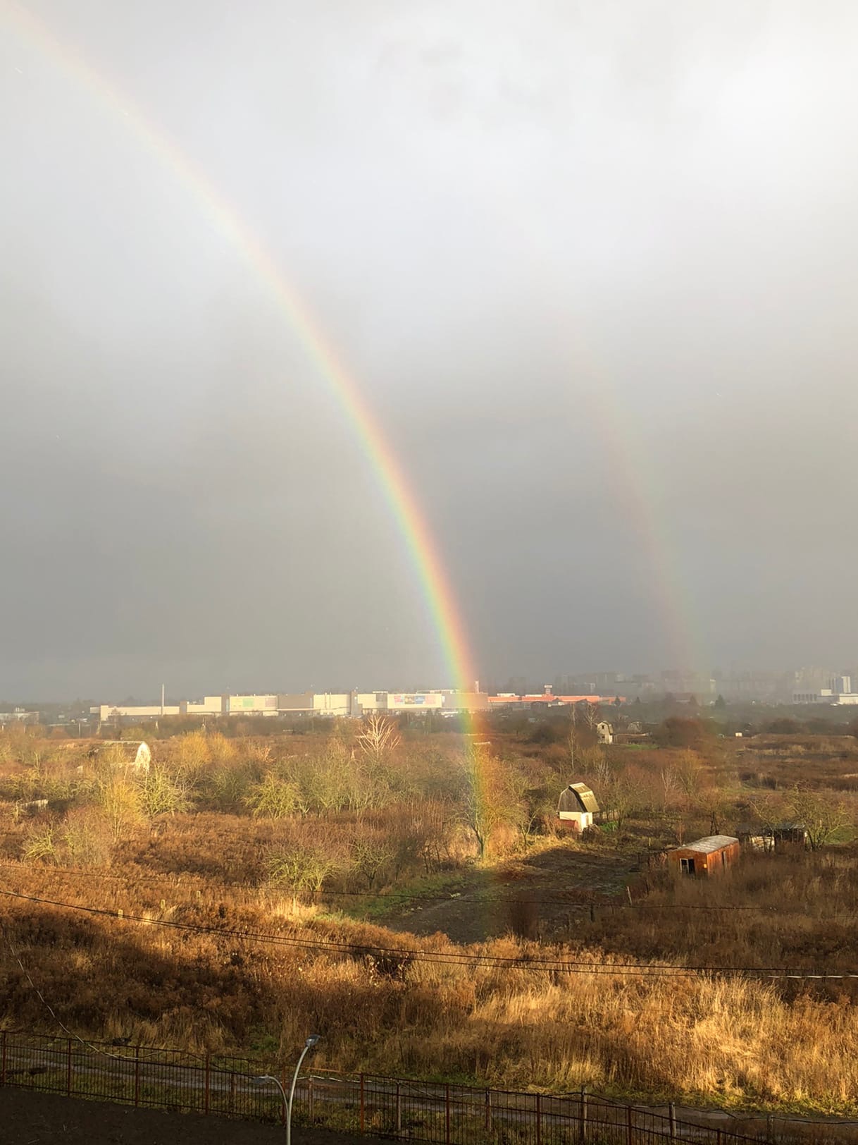 В Клинцах сфотографировали «начало» двойной радуги