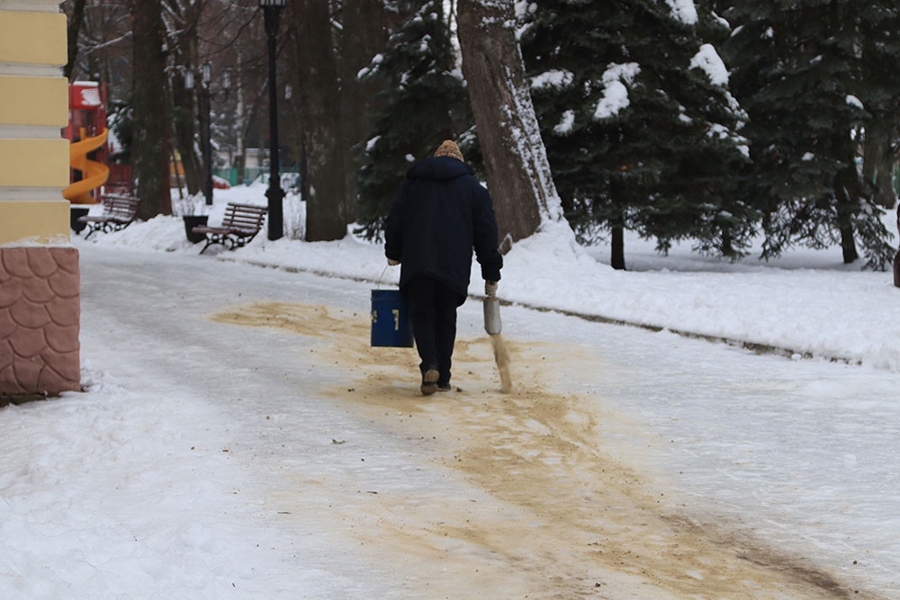 Ледяной каток на улицах в Брянске привел к десяткам травм