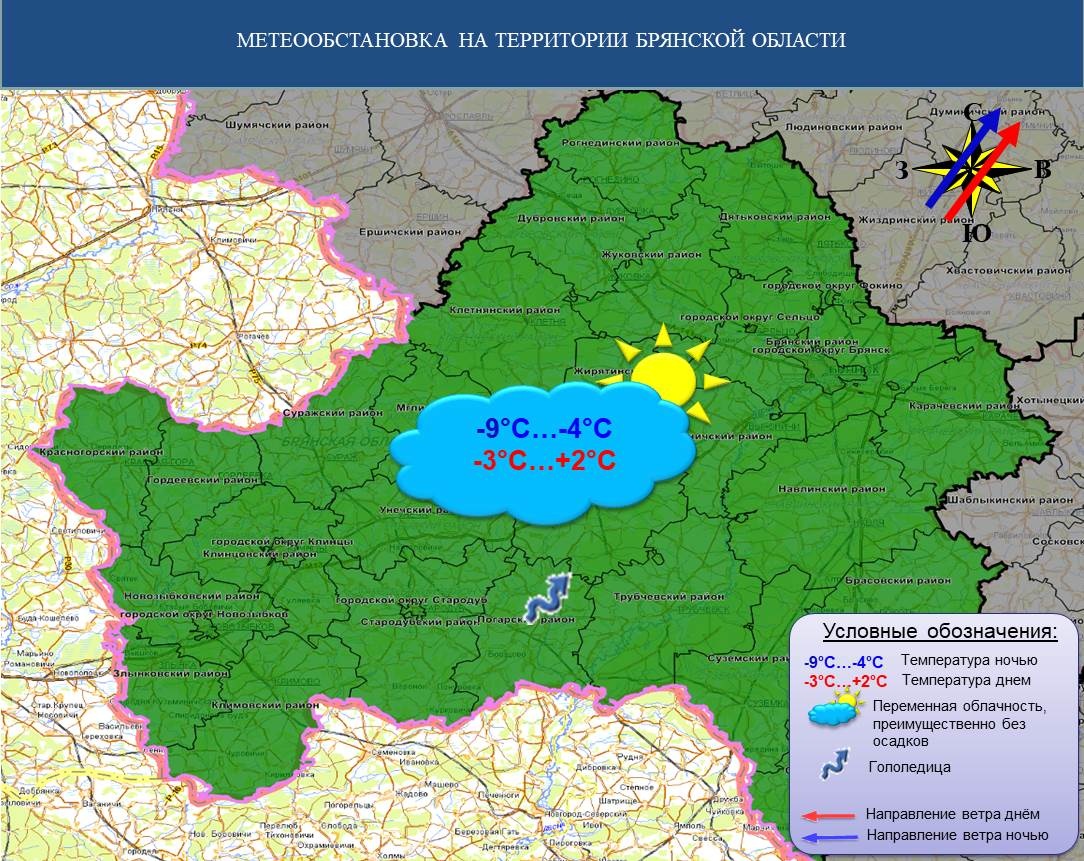 Гололедица в Брянской области