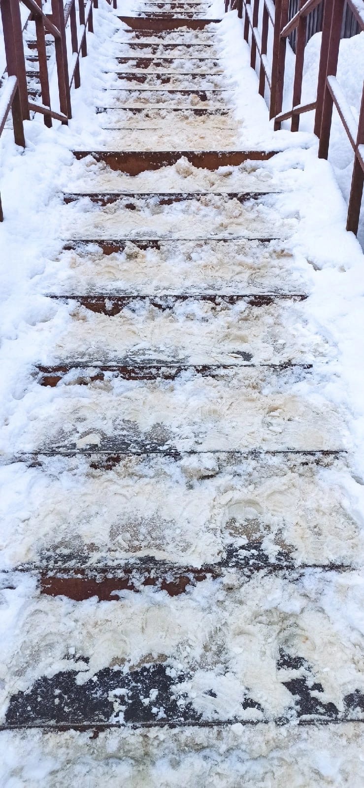 Спуск по лестнице на улицу Флотскую в Брянске назвали экстремальным развлечением