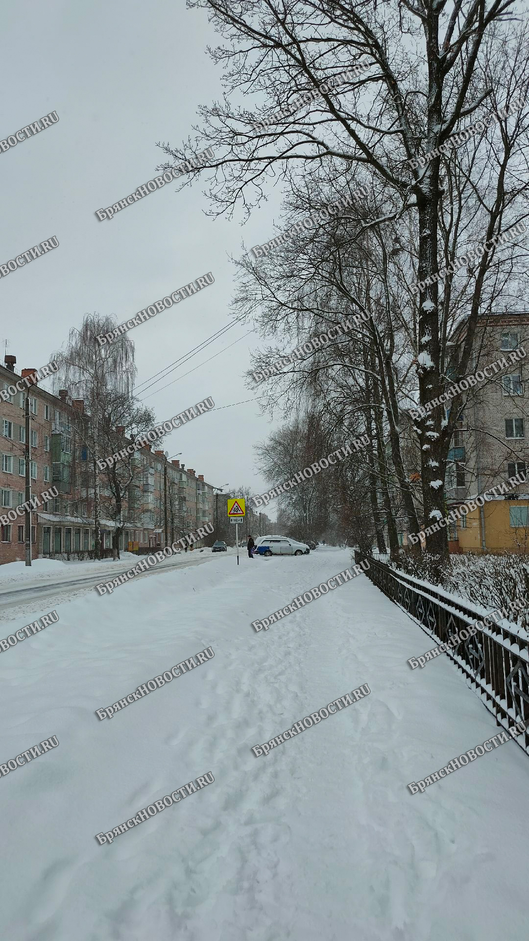 “Растаявший” асфальт после заснеженной зимы в Новозыбкове