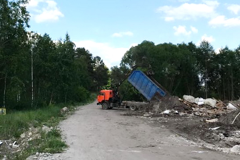 В Брянске водитель снова попался на сбросе мусора в лесополосе