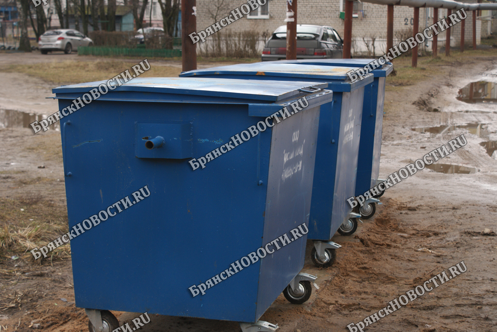 В Севске контейнеры для сбора мусора забросили