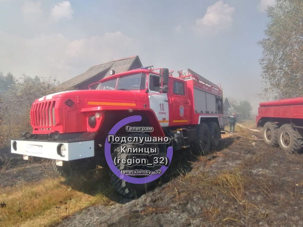 В Клинцовском районе природные пожары добрались до дач