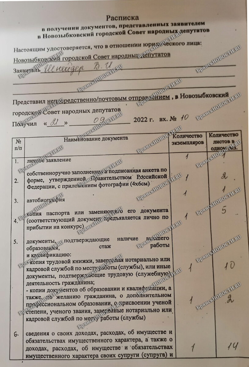 Озвучено примерное число кандидатов на пост главы администрации Новозыбкова  • БрянскНОВОСТИ.RU