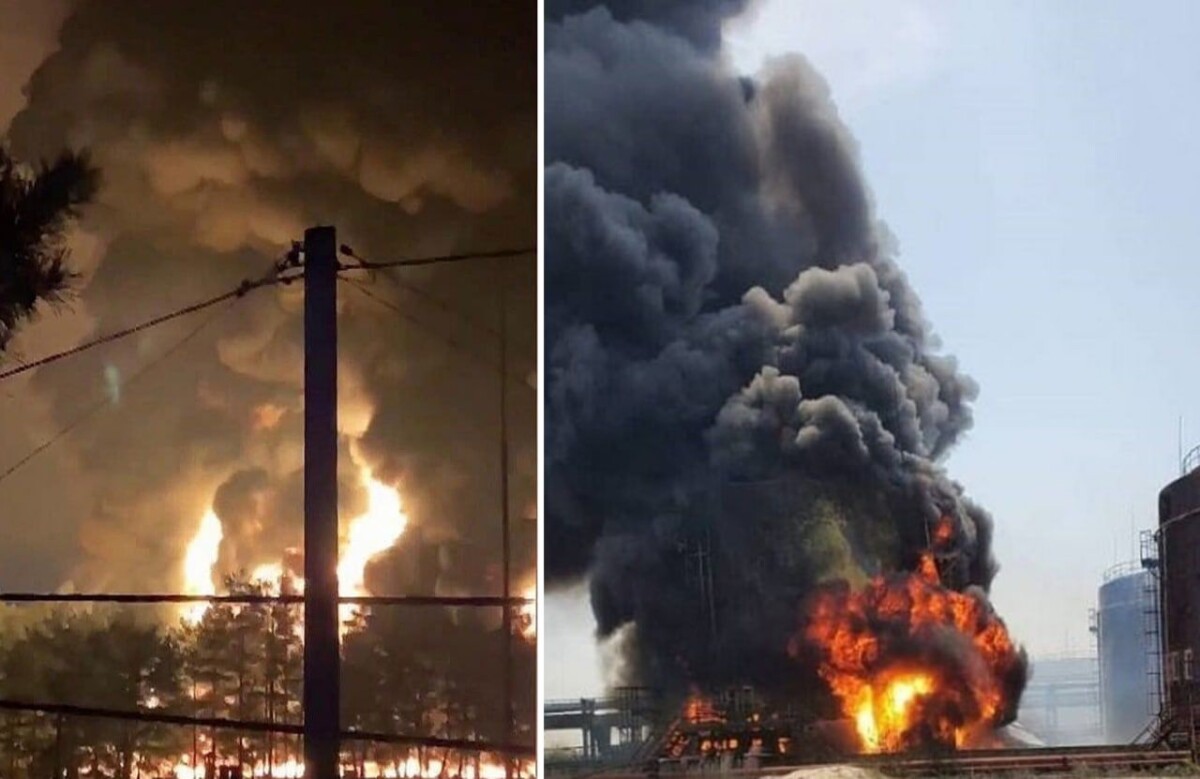В СМИ назвали возможную причину возгорания резервуара с нефтью в Брянской области
