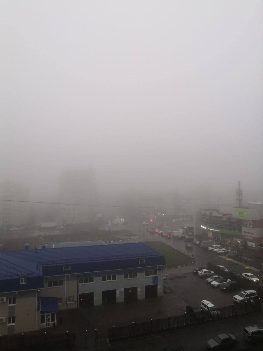 На Брянск сегодня опустился плотный туман
