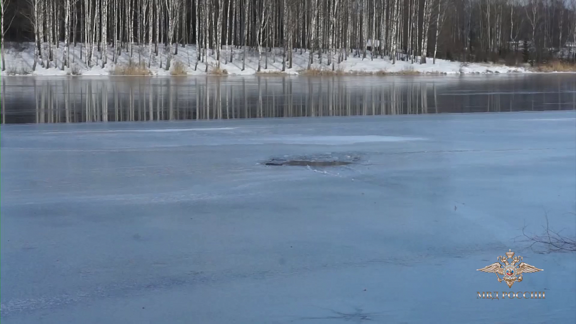 В Брянской области спасли провалившегося под лед рыбака