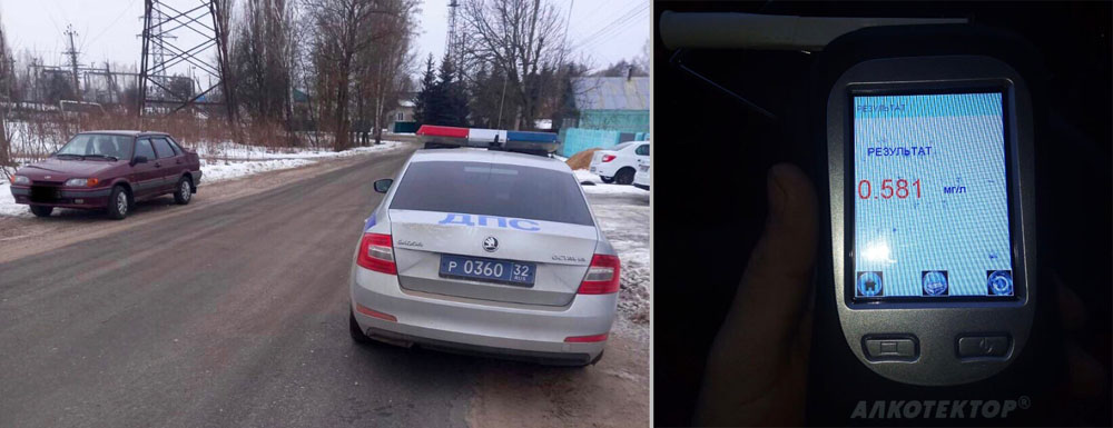 В Климово сегодня утром высадили из автомобиля пьяную женщину