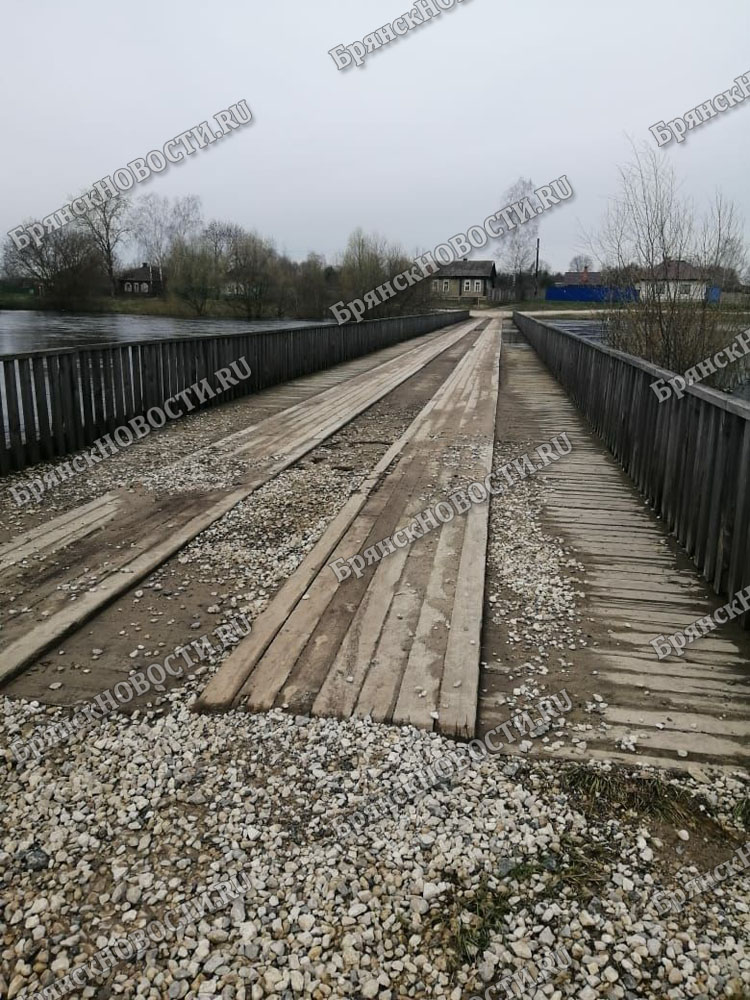 Мост в селе Перевоз под Новозыбковом практически полностью освободился от воды