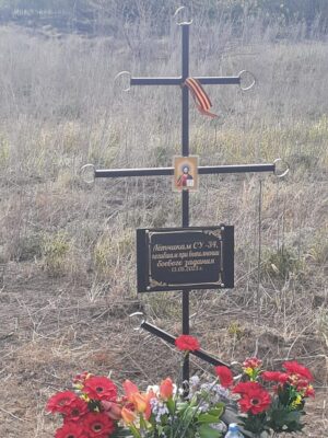 На месте крушения Су-34 в Брянской области селяне установили памятный крест