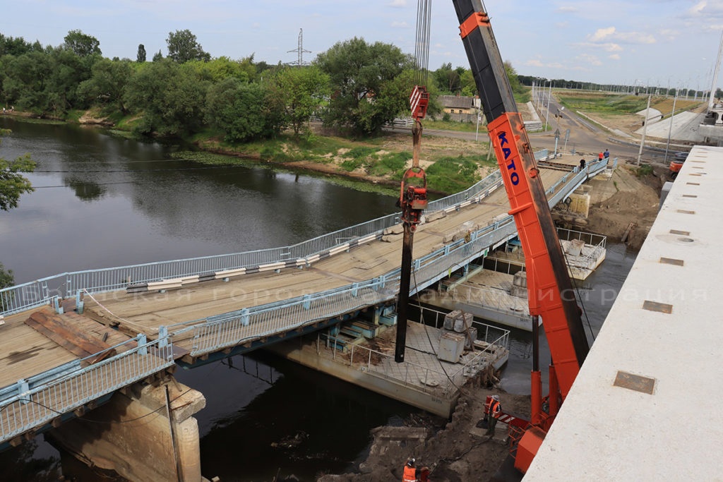 На новом этапе строительства Славянского моста в Брянске изменят русло реки Десна