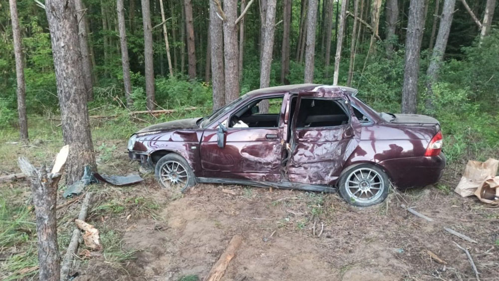 В Суражском районе автомобиль с молодыми людьми вылетел в кювет